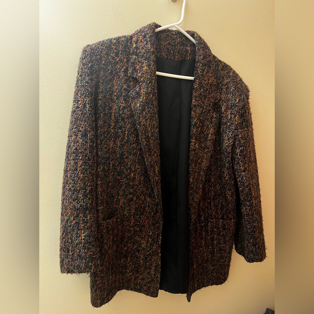 Vintage wool blend Multicolor Tweed blazer